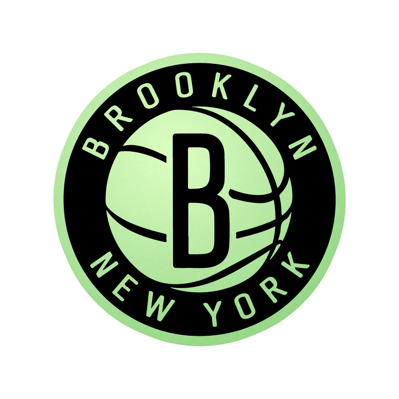 Brooklyn Nets - Basketball Brooklyn New York - Glow in the Dark Vinyl Sticker - Custom Size
