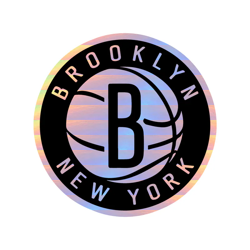 Brooklyn Nets - Basketball Brooklyn New York - Holographic Vinyl Sticker - Custom Size