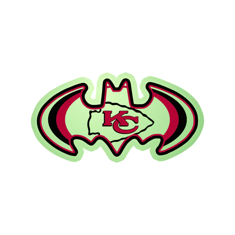 Kansas City Chiefs - Batman - Glow in the Dark Vinyl Sticker – Custom Size