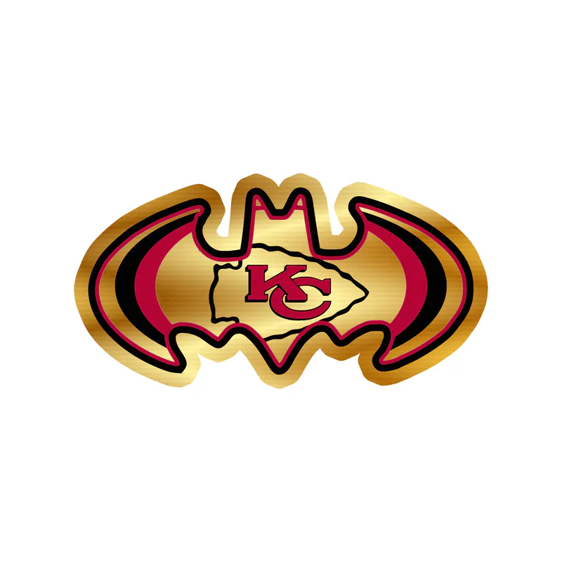 Kansas City Chiefs - Batman - Gold Chrome Vinyl Sticker – Custom Size