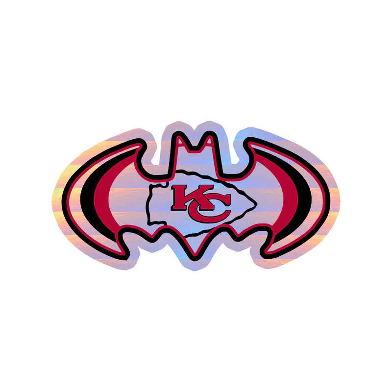 Kansas City Chiefs - Batman - Holographic Vinyl Sticker – Custom Size