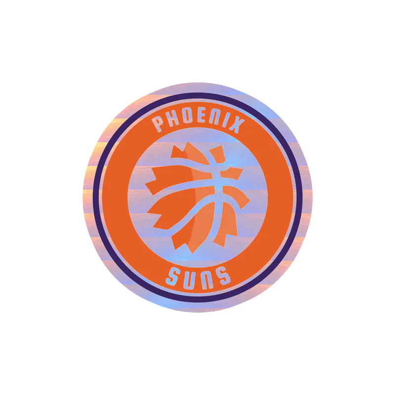 Phoenix Suns - Orange Circle - Holographic Vinyl Sticker - Custom Size