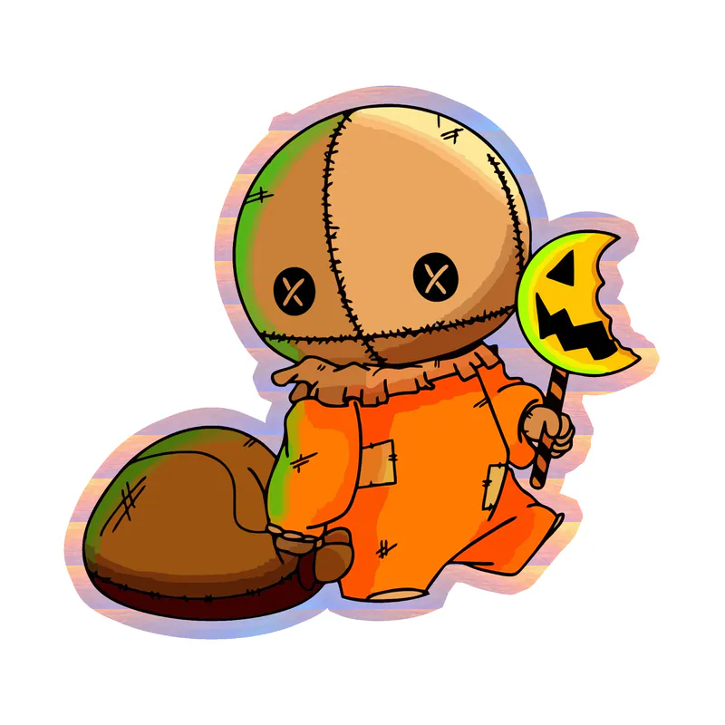 Sam Trick R Treat Holographic Vinyl Decal