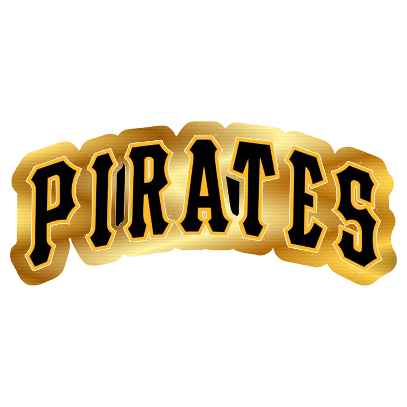 Pittsburgh Pirates - Pirates - Gold Chrome Vinyl Sticker - Custom Size