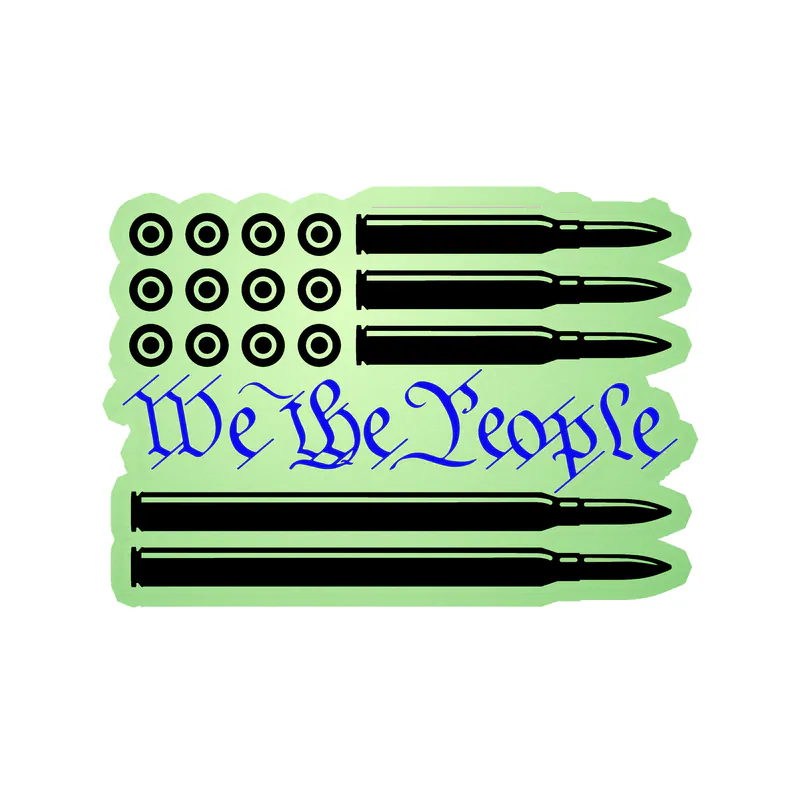 We the People Flag - Glow in the Dark Vinyl Decal - custom size