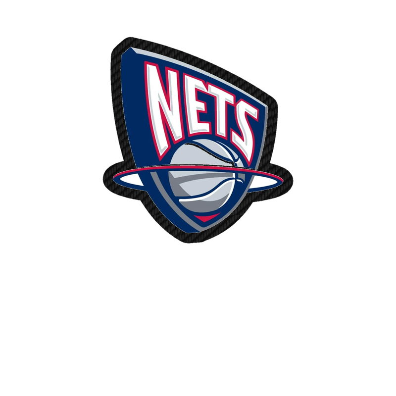 Brooklyn Nets - Basketball Hoop with Nets Image 1 - Carbon Fiber Vinyl Sticker - Custom Size