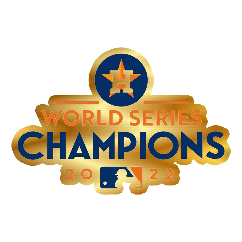 Houston Astros - World Champions - Gold Chrome Vinyl Decal - Custom Size