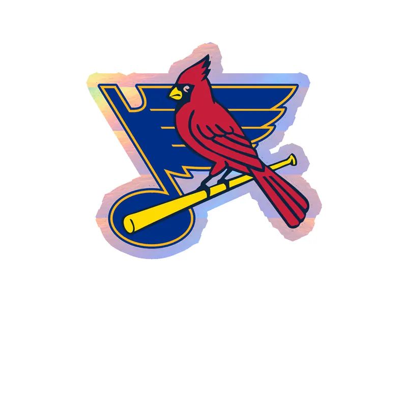 St. Louis Cardinals - Cardinals and Blues - Holographic Vinyl Sticker - Custom Size