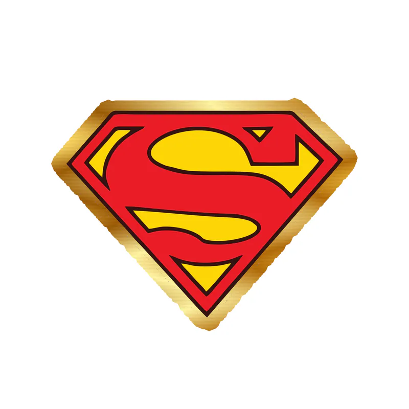 Superman - Gold Chrome Vinyl Sticker - Custom Size