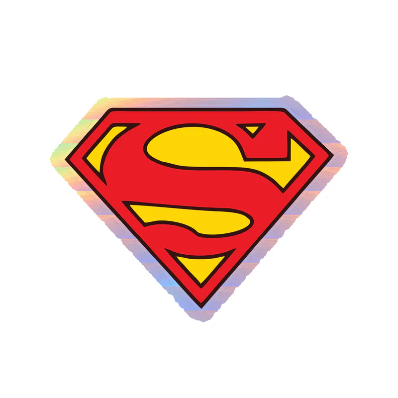Superman - Holographic Vinyl Sticker - Custom Size