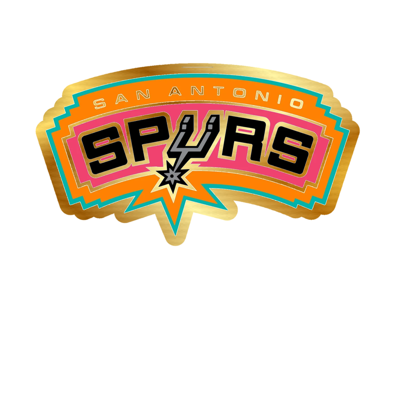 San Antonio Spurs - Image 9 - Gold Chrome Vinyl Sticker - Custom Size