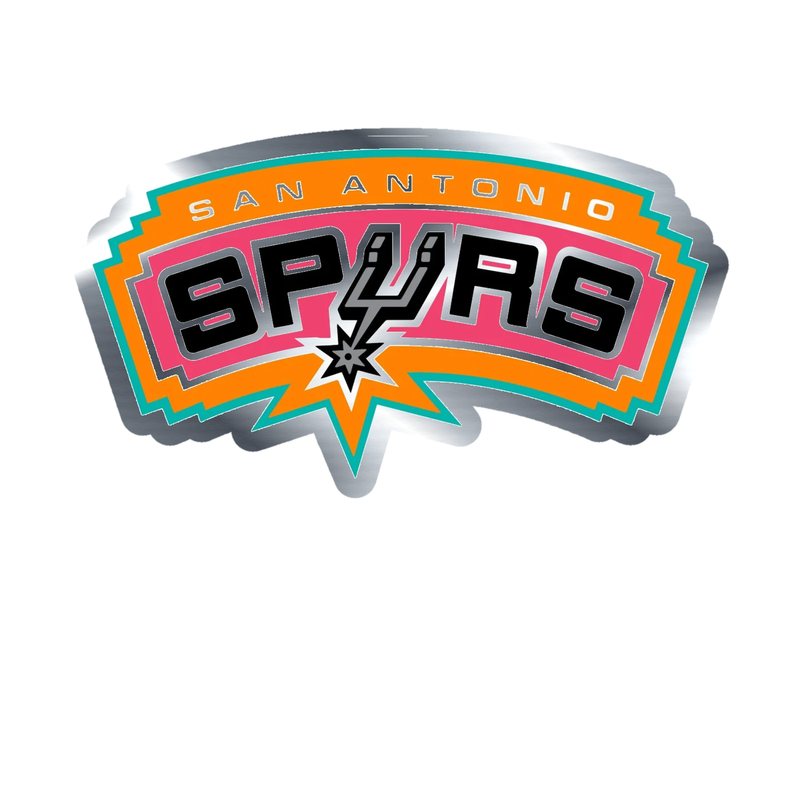 San Antonio Spurs - Image 9 - Silver Chrome Vinyl Sticker - Custom Size