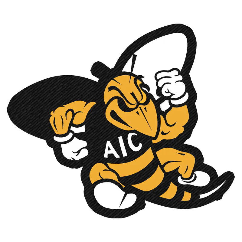 AIC Yellow Jackets Carbon Fiber Vinyl Decal - Custom Size