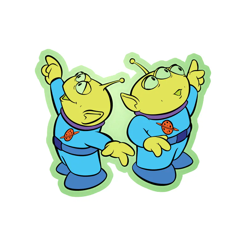 Toy Story Alien Glow in the Dark Vinyl Sticker - Custom Size