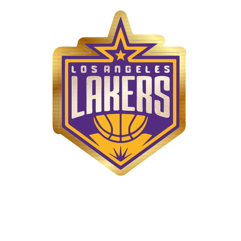Los Angeles Lakers - Image 4 - Gold Chrome Vinyl Sticker - Custom Size