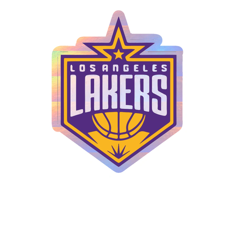 Los Angeles Lakers - Image 4 - Holographic Vinyl Sticker - Custom Size