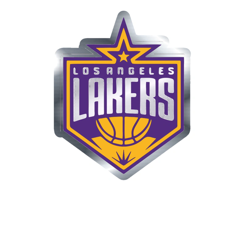Los Angeles Lakers - Image 4 - Silver Chrome Vinyl Sticker - Custom Size