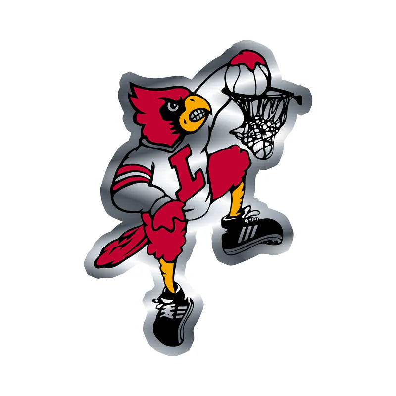 University of Louisville - Throwback Dunk - Silver Chrome Vinyl Decal - Custom Size
