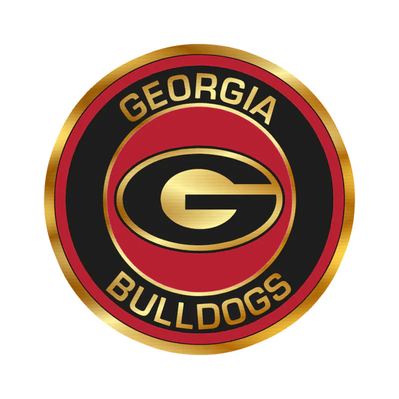 Georgia Bulldogs - Image 5 - Gold Chrome Vinyl Decal - Custom Size