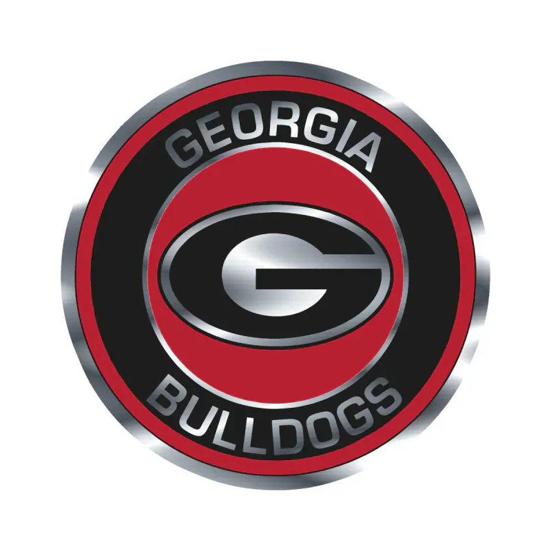Georgia Bulldogs - Image 5 - Silver Chrome Vinyl Decal - Custom Size
