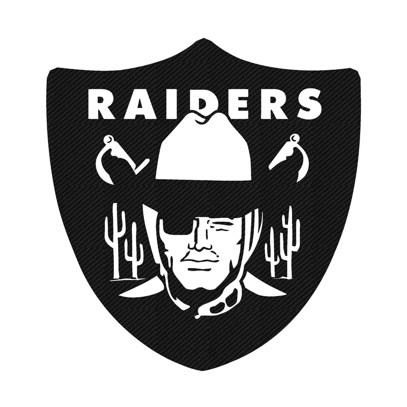 Las Vegas Raiders - Image 2 - Carbon Fiber Vinyl Sticker - Custom Size