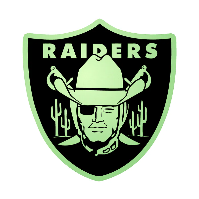 Las Vegas Raiders - Image 2 - Glow in the Dark Vinyl Sticker - Custom Size