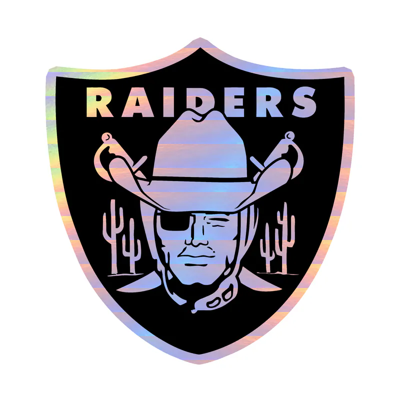 Las Vegas Raiders - Image 2 - Holographic Vinyl Sticker - Custom Size