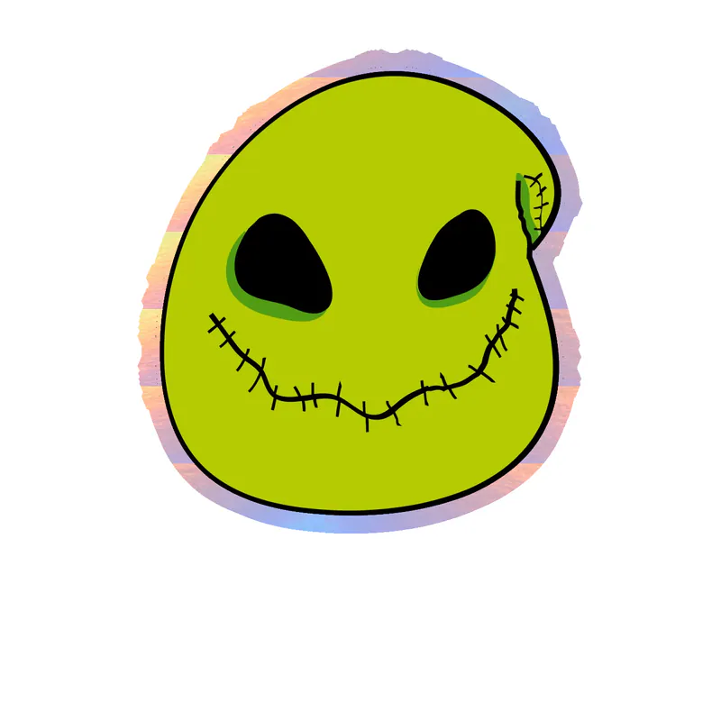Nightmare Before Christmas Holographic Vinyl Sticker - Custom Size