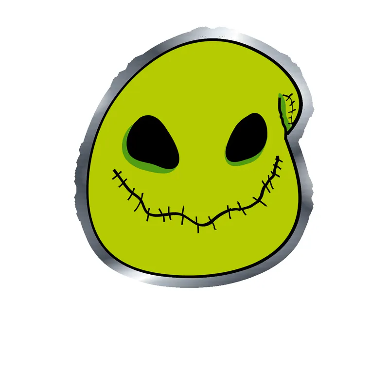Nightmare Before Christmas Silver Chrome Vinyl Sticker - Custom Size