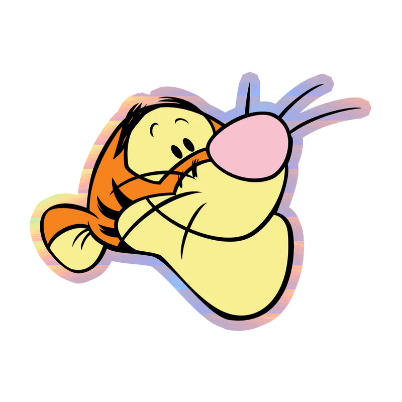 Winnie The Pooh - Tigger - Holographic Vinyl Sticker - Custom Size
