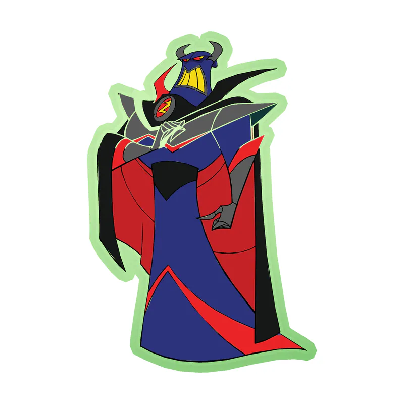 Toy Story Emperor Zurg Glow in the Dark Vinyl Sticker - Custom Size