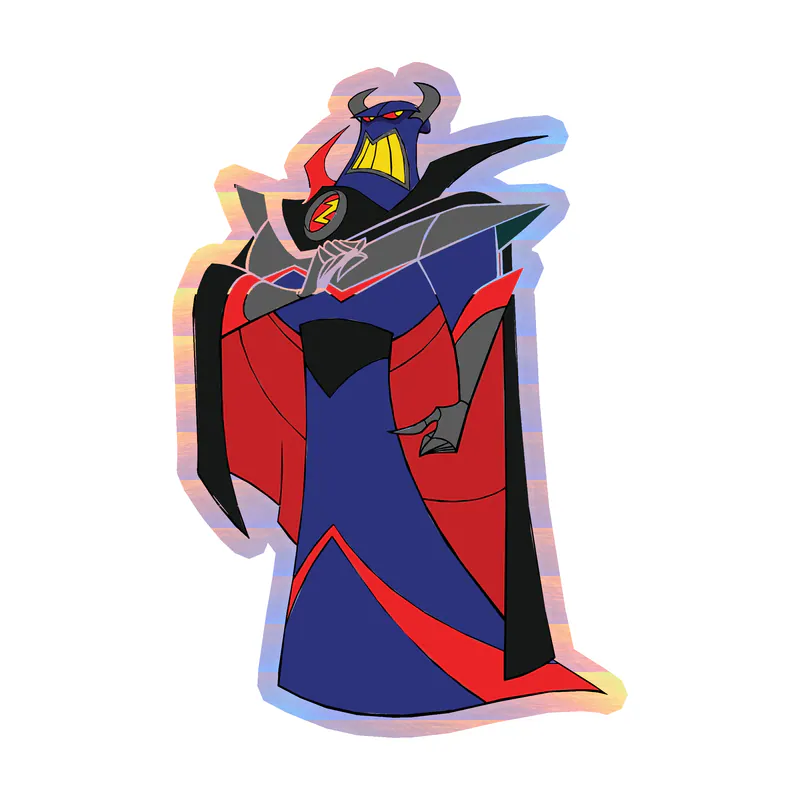Toy Story Emperor Zurg Holographic Vinyl Sticker - Custom Size