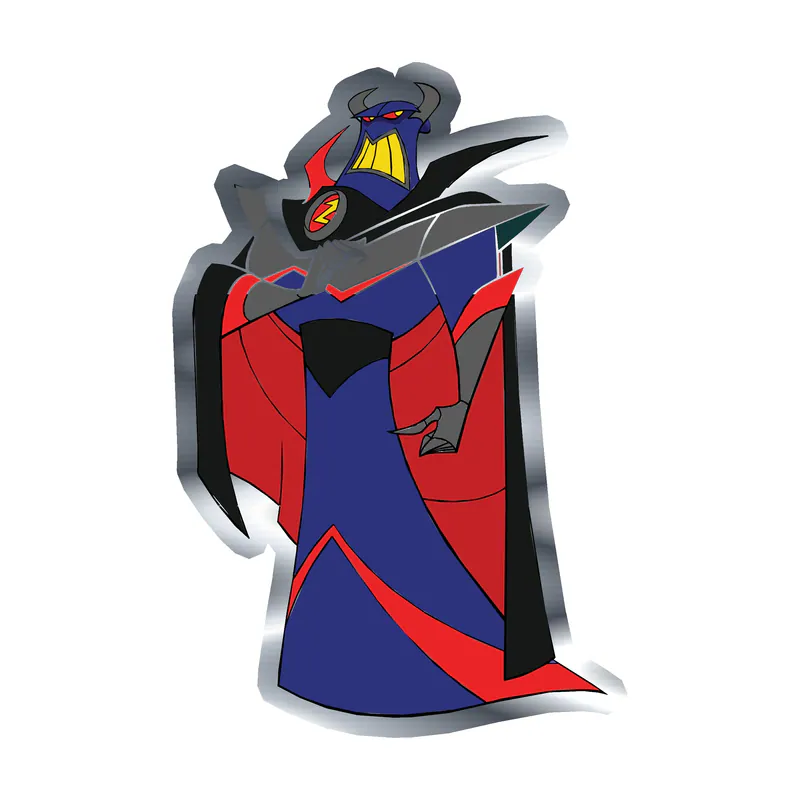 Toy Story Emperor Zurg Silver Chrome Vinyl Sticker - Custom Size