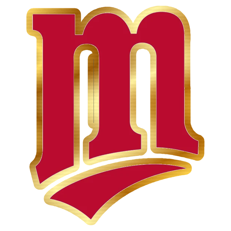 Minnesota Twins - M - Gold Chrome Vinyl Sticker - Custom Size
