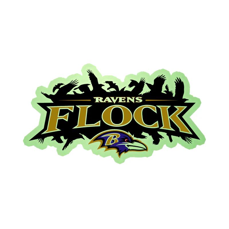 Baltimore Ravens - Image 8 - Glow in the Dark Vinyl Sticker - Custom Size