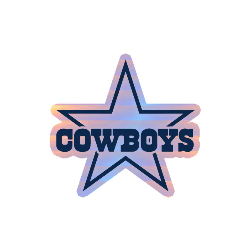 Dallas Cowboys - Star - Image 4 - Holographic Vinyl Sticker - Custom Size