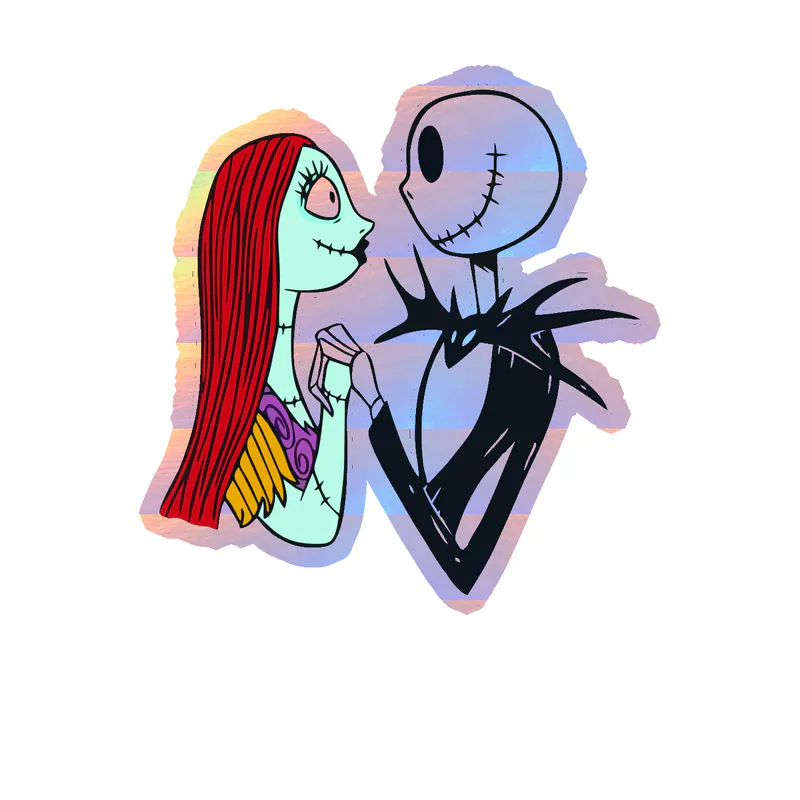 Nightmare Before Christmas Holographic Vinyl Sticker - Custom Size