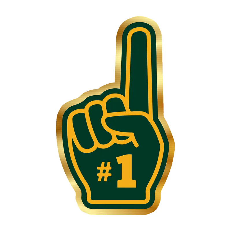 Green Bay Packers - Image 1 - Gold Chrome Vinyl Sticker - Custom Size