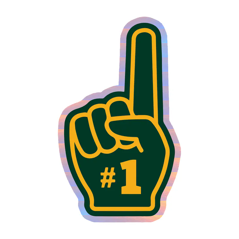Green Bay Packers - Image 1 - Holographic Vinyl Sticker - Custom Size