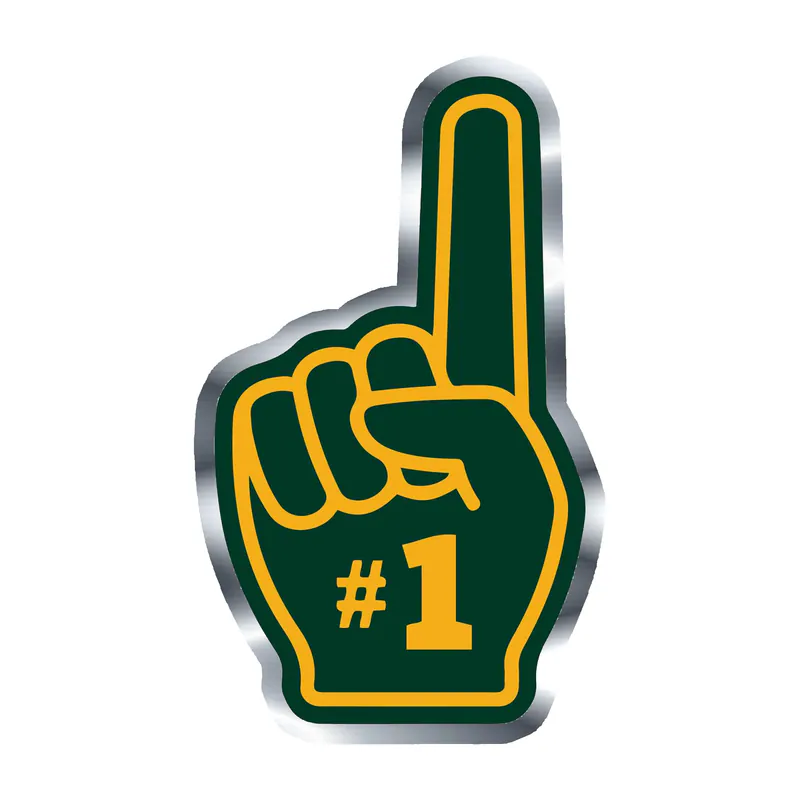 Green Bay Packers - Image 1 - Silver Chrome Vinyl Sticker - Custom Size