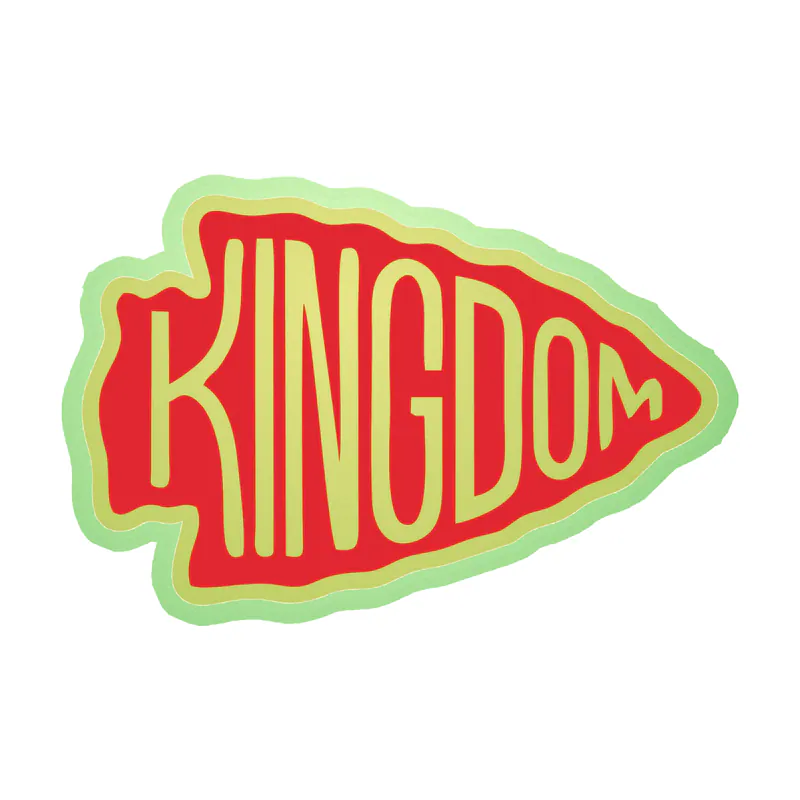 Kansas City Chiefs- Glow in the Dark Vinyl Sticker – Custom Size - Image 4