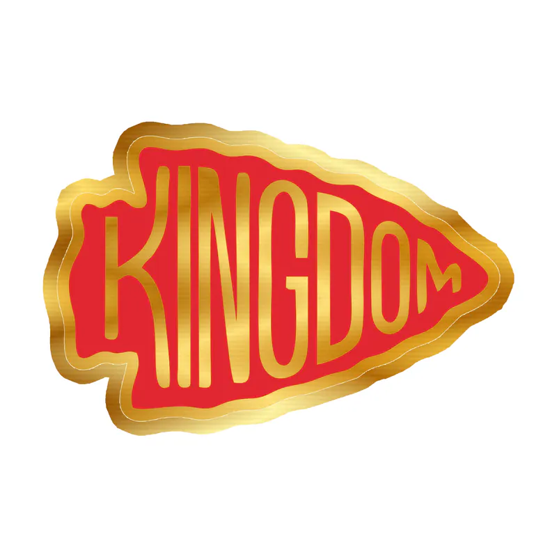 Kansas City Chiefs- Gold Chrome Vinyl Sticker – Custom Size - Image 4