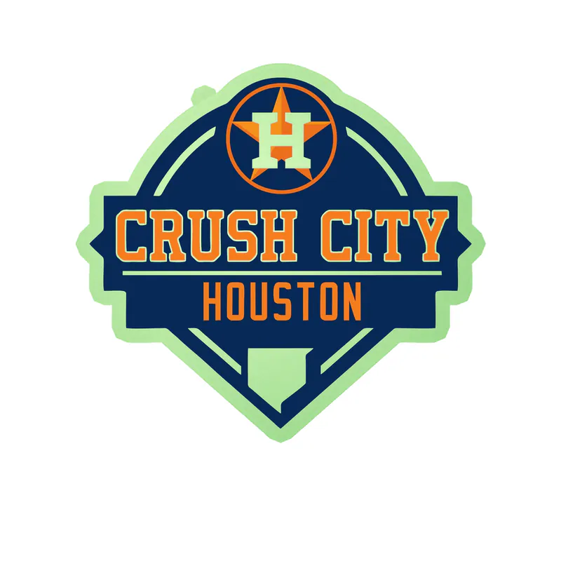 Houston Astros - Home Plate - Glow in the Dark Vinyl Sticker - Custom Size