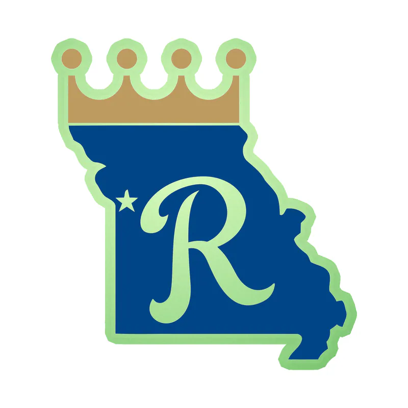 Kansas City Royals - State With R - Glow in the Dark Vinyl Sticker - Custom Size