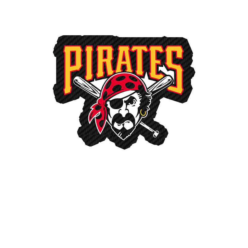 Pittsburgh Pirates - Pirate With Pirates - Carbon Fiber Vinyl Sticker - Custom Size