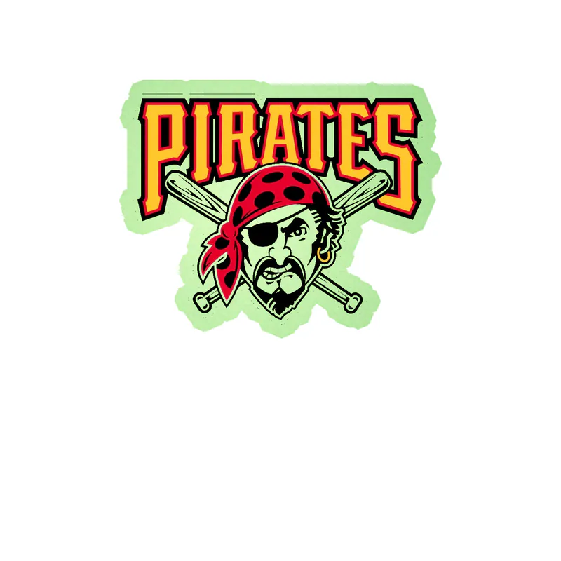 Pittsburgh Pirates - Pirate With Pirates - Glow in the Dark Vinyl Sticker - Custom Size