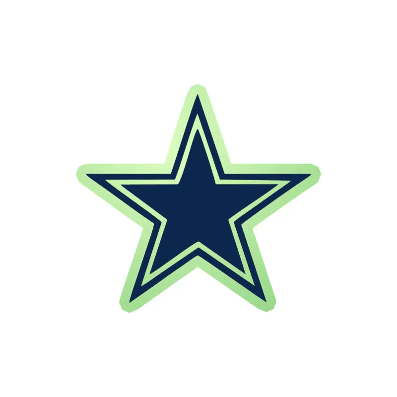 Dallas Cowboys - Star - Image 5 - Glow in the Dark Vinyl Sticker - Custom Size