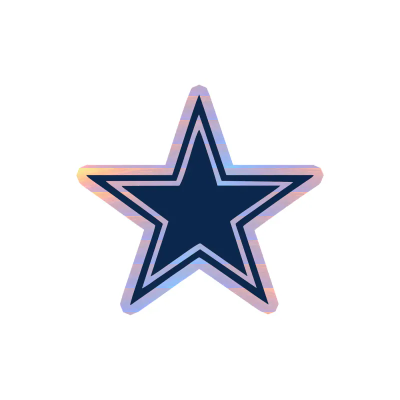 Dallas Cowboys - Star - Image 5 - Holographic Vinyl Sticker - Custom Size