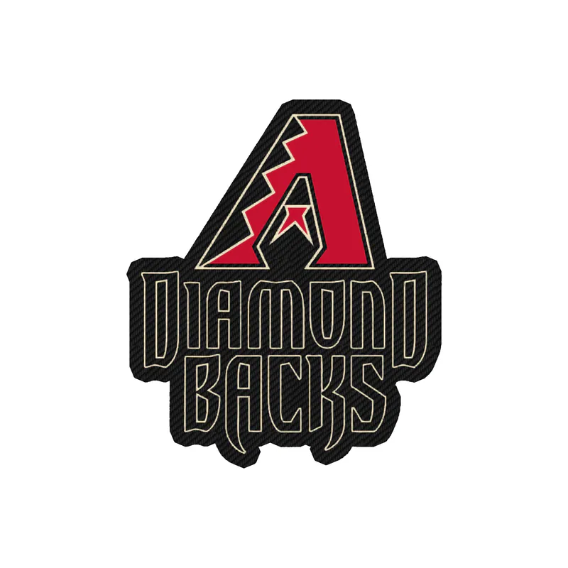 Arizona Diamondbacks - A With Name - Carbon Fiber Vinyl Sticker - Custom Size
