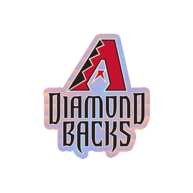 Arizona Diamondbacks - A With Name - Holographic Vinyl Sticker - Custom Size